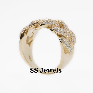 Anillo cubano unisex 925 Plata moissanita VVS banda de boda con estilo hip hop para hombres y mujeres anillo cubano unisex para regalo de aniversario - Product Image 3