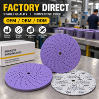 Disque de ponçage céramique auto-agrippant de qualité supérieure, 5 ou 6 pouces, pour le décapage de peinture, le ponçage de la peinture d'apprêt et l'utilisation en atelier de carrosserie, directement de l'usine
