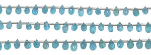 Perles lisses en apatite bleu ciel naturel, 6-8 mm, 18-22 carats, 8 pouces, pour la fabrication de bijoux - Product Image 4