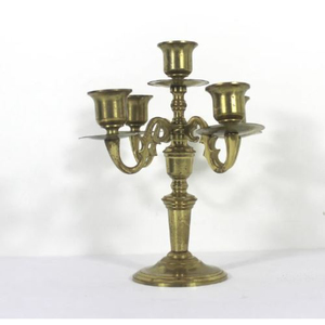 Candélabre en laiton créatif Candélabre à 5 bras Petit candélabre Décor romantique Salle à manger ou Table d'appoint au prix le plus bas - Product Image 2