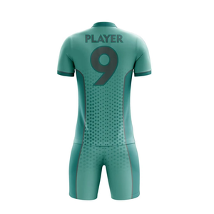 Tenues de football professionnelles coupées automatiquement pour adultes – Maillots et ensembles de football personnalisables avec nom d'équipe imprimé, respirants, en maille courte, col en V - Product Image 6