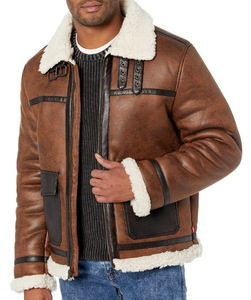 Chaqueta de Cuero Sherpa con Piel de Oveja para Hombre, Nueva Producción de Alta Demanda, Elegante para Hombre y Mujer - Product Image 1