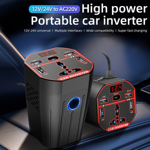 Inversor <span class=keywords><strong>de</strong></span> <span class=keywords><strong>Corriente</strong></span> <span class=keywords><strong>para</strong></span> Auto <span class=keywords><strong>de</strong></span> 200W Multifuncional, <span class=keywords><strong>Convertidor</strong></span> <span class=keywords><strong>de</strong></span> Energía <span class=keywords><strong>de</strong></span> 12V/24V a AC220V <span class=keywords><strong>para</strong></span> Encendedor <span class=keywords><strong>de</strong></span> Cigarrillos, <span class=keywords><strong>para</strong></span> Uso Doméstico, 99% <span class=keywords><strong>de</strong></span> Eficiencia - Product Image 1