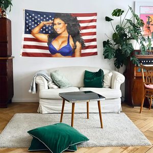 Bandera Americana de USA TOP FLAGSINC, Nic-ki Min-aj, 3x5, con Cinta Adhesiva, para Habitación, Dormitorio, Coche, Resistente a la Decoloración - Product Image 2