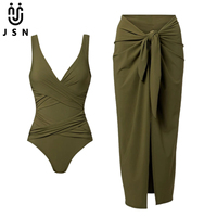 JSN 2026 Nouveau Maillot de Bain Une Pièce Personnalisé pour Femme, Col en V Sexy, Dos Nu, Design Tendance, Tenue de Plage