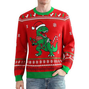 Long Sleeve Crew Neck Winter Christmas Knit Clothing Pullover Sweater - Product Image 1