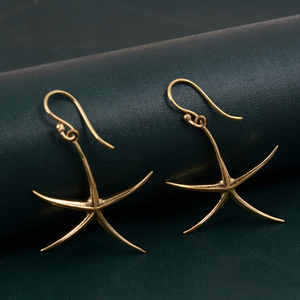 ต่างหูเกาหลีปราศจากทองคำ18K ต่างหูรูปดาวปลาท้องฟ้าสำหรับคนรักทะเล - Product Image 2