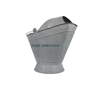 Seau à charbon galvanisé sans pelle pour outils et accessoires de cheminée Seau à charbon de stockage à des prix compétitifs - Product Image 1