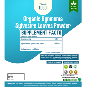 Poudre de feuilles de Gymnema Sylvestre 100% pure et biologique, qualité authentique, vente directe d'usine, produit à base de plantes extraits de plantes. - Product Image 2
