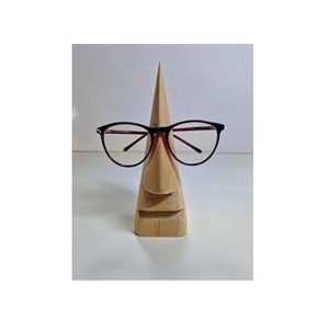 Soporte para gafas y anteojos de nariz hecho a mano de madera ecológico de tendencia con bandeja elegante que incluye bigote y especificaciones - Product Image 5