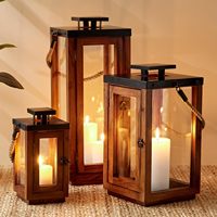 Farol de Madera de Lujo de la India, Diseño Moderno, Hecho a Mano, Ecológico, Decoración para el Hogar, Luz Aromática para Mejorar el Ambiente, Decorativo