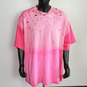 T-shirts personnalisés en gros pour hommes, 180 g/m², haute qualité, coupe oversize, impression de logo, vierges, 100 % coton, pour l'extérieur, avec logo personnalisé - Product Image 1