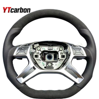 Volant personnalisé en cuir et fibre de carbone YTcarbon pour G CLK E CLS SL W209 G65 G63 ML63 GL550 GL63, amélioration de l'intérieur de la voiture