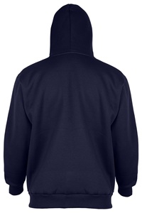 Sweat-shirt à capuche zippé pour homme, 5 % polyester, 95 % coton, 320 GSM, trois couches, couleur marine - Product Image 2
