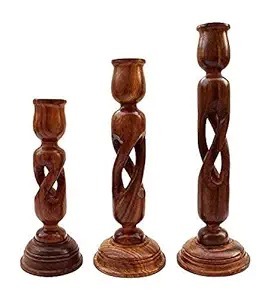 Byhf เชิงเทียนไม้ทำมือสำหรับตกแต่งคริสต์มาสวันวาเลนไทน์ของตกแต่งโต๊ะในโรงแรม - Product Image 6