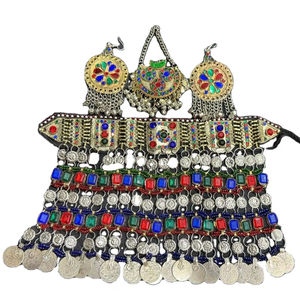 สร้อยคอจิวเวลรี่อัฟกานิสถานสไตล์วินเทจสำหรับผู้หญิงงานตามสั่งสร้อยคอเครื่องประดับอัฟกันคูจิจิจิวเวอร์รี่สำหรับของขวัญแต่งงาน - Product Image 1