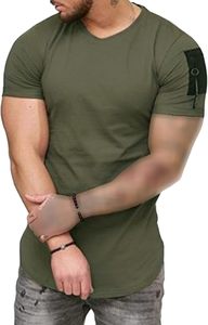 Camisetas de manga corta con estampado en forma de U a la moda para hombre personalizadas 100% algodón de talla grande tejido de punto estilo informal - Product Image 5