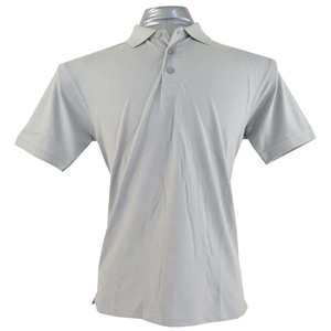 100% Piqué de coton stretch Beige clair pour polo Logo brodé personnalisé Coupe régulière Bouton dissimulé court Sol anti-rides - Product Image 6