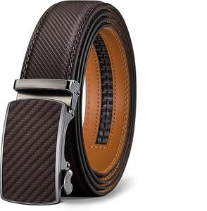 Cinturones de cuero nuevos y elegantes de alta calidad, hebilla de trinquete, cinturones de vestir personalizados OEM para hombres, al por mayor calidad genuina, logotipo personalizado - Product Image 1