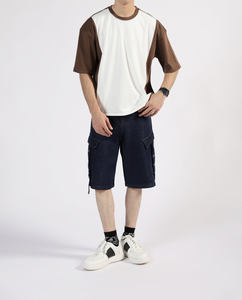 Nuevo Conjunto Deportivo de 2 Piezas para Hombre, Camiseta y Pantalones Cortos de Algodón 100%, 350 g/m², Estilo Urbano, Verano 2025, Venta al Por Mayor - Product Image 5