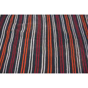 Classic Black <b>Red</b> Vintage Turkish Rug 4.5 X 8.7 ft Large Area <b>Wool</b> with Latex Backing Patchwork Pattern for Hallway or Room - Product Image 5