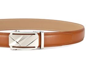 เข็มขัดหนังแท้สำหรับผู้ชายปรับแต่งได้พร้อมระบบอัตโนมัติสำหรับหัวเข็มขัดดีไซน์เนอร์แฟชั่นแบบเรียบง่าย - Product Image 5