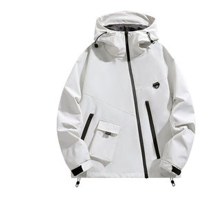 Chaquetas Cortavientos Deportivas Personalizadas de Lona, con Capucha, Impermeables, Transpirables, Resistentes al Viento, Holgadas, Unisex, para Montañismo - Product Image 3