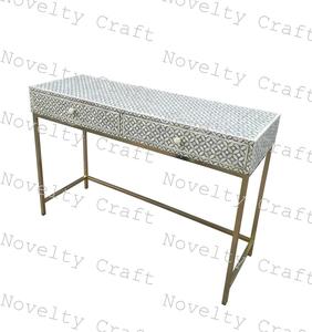 Gabinete de incrustaciones de hueso de almacenamiento multiusos ecológico hecho a mano con diseño Floral contemporáneo para uso doméstico en la sala de estar - Product Image 1