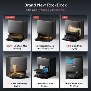 Robot Aspiradora y Fregadora Roborocks Saros 20 Sonic de Alta Calidad, Succión de 36,000 Pa, Umbral de Doble Capa de 3.46 Pulgadas, Lavado con Agua Caliente - Product Image 2