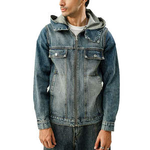 แจ็คเก็ตยีนส์ผู้ชายฤดูหนาวแบบสั่งทำได้ ระบายอากาศดี ทรงหลวม สไตล์ลำลอง ผ้าฝ้าย 100% ติดกระดุม ขายส่ง - Product Image 1