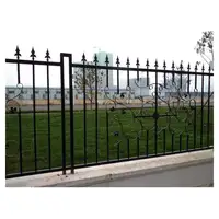 Prima toptan bahçe ucuz demir galvanizli siyah dekoratif güvenlik Metal ferforje çelik çit çit
