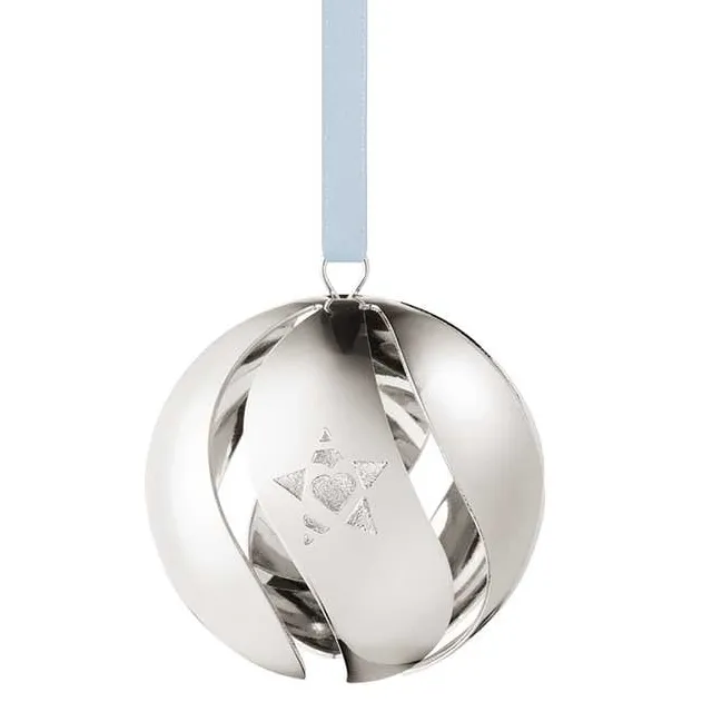 Venda por atacado de bolas de Natal decorativas para casa de metal prateado suspensas fabricante de bolas de Natal de melhor qualidade
