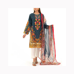 Vestidos de fiesta formales o informales para mujeres indias pakistaníes recién llegados 2024 Salwar kameez Lawn Kurtis Collection Dress 2024 - Product Image 6