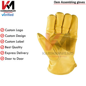 Gants en cuir durables OEM pour usage industriel intensif, vente en gros de gants en cuir de vache pour la construction, livraison rapide - Product Image 3