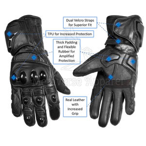 Guantes de Motociclismo de Cuero para Carreras, con Logotipo Personalizado de Alta Calidad al por Mayor, con Buenos Servicios ODM para Deportes al Aire Libre - Product Image 6