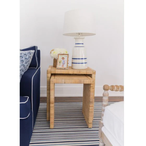 Venta al por mayor de mesas de centro anidadas cuadradas de ratán natural vietnamita, mesa auxiliar de mimbre para casa de campo, muebles decorativos para el hogar - Product Image 5