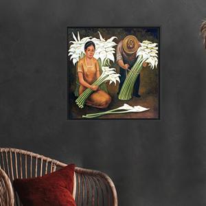 Famoso Cuadro de Diego Rivera: Decoración de Pared en Lienzo con Marco Negro, Regalo Personalizado para Mamá - Product Image 1