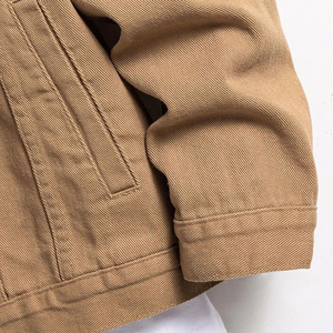 Fabricant de veste en jean lourd pour homme personnalisé respirant et doux travail de haute qualité 100% coton sans col - Product Image 2