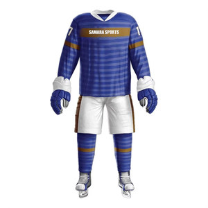 Uniformes ligeros de hockey sobre hielo de poliéster personalizables con el nombre del equipo OEM Impresión de etiqueta privada para ropa deportiva - Product Image 2