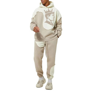 Derniers survêtements d'hiver en polaire pour hommes survêtements à manches longues et lourds de grande taille OEM pour hommes - Product Image 1