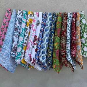 ชุดผ้าเช็ดปากลายดอกไม้สำหรับงานแต่งงานงานประดิษฐ์ทำจากผ้าฝ้ายแบบ Boho ใช้ซ้ำได้ - Product Image 1