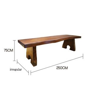 ชุดโต๊ะอาหารทำจากไม้สัก250ซม. ทันสมัยของจีนปลอดจากไม้สักเรียบทนทานเฟอร์นิเจอร์สำหรับร้านอาหารและห้องรับประทานอาหาร - Product Image 4
