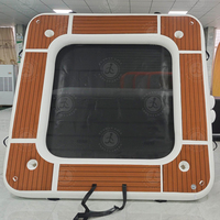 Dock flottant gonflable Plate-forme Piscine Dock Flotteurs Île Plate-forme de bain Hamac d'eau Tapis flottants Maille Rivière Yacht Utilisation PVC