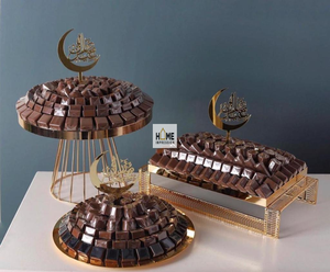 Calidad Superior Decoración hecha a mano Decoración de metal grande Luna Cuencos de chocolate Elegancia Vajilla Postre Cuenco de chocolate - Product Image 5