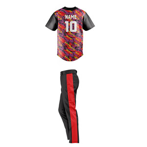 Jersey de béisbol con botón de sublimación personalizado para hombre, uniforme de poliéster transpirable, estampado bordado, jersey de softbol en blanco, venta 2025 - Product Image 2