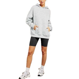 Sweat-shirt décontracté à manches longues pour femmes, vêtements d'hiver doublés en polaire zippés à capuche avec logo imprimé sur le devant et cordon de serrage - Product Image 6