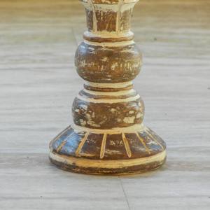 Bougeoir fait main en détresse en bois décor à la maison décor rustique de Noël et de Pâques - Product Image 4