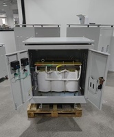 Transformateur sec triphasé basse tension 75 kVA, boîtier métallique, bobine en aluminium à double enroulement, 440-460-480V/208(120)V