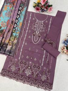 Conjunto de Salwar Kameez de Diseño Ligero con Dupatta para Novia, en Tela de Algodón Puro de Primera Calidad, con Acabado Semisellado, a Bajo Presupuesto. - Product Image 4