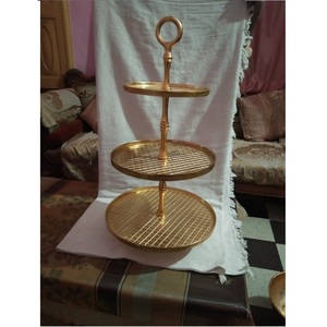 Venta al por mayor soporte de pastel de aluminio de 3 niveles para decoración de Bodas de mesa para fiestas y eventos - Product Image 6